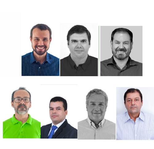 Adão, Argemiro, Caio, Gutemberg, Júnior Almeida, Jurandyr Júnior e Walério