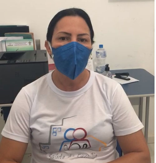 Elaine Siqueira Dorneles, secretária de saúde em Israelândia, anuncia a confirmação de caso de Covid-19
