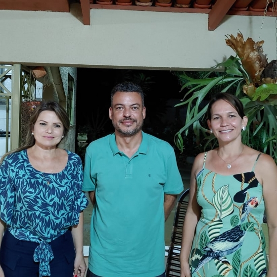 Heb em sua residência recebe parceiros pela Delegacia da Mulher em Iporá: Deputada Flávia e Delegado Ronaldo