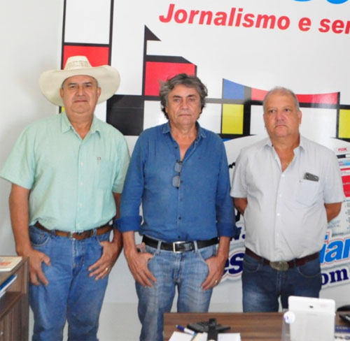 Nilton, Irom e Zigomar: Diretores do Sindicato Rural