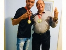 Márcio com o patrocinador João Francisco, advogado que apoia o esporte