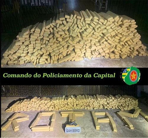 554 kilos de maconha, quantidade expressiva vinda de Mato Grosso do Sul