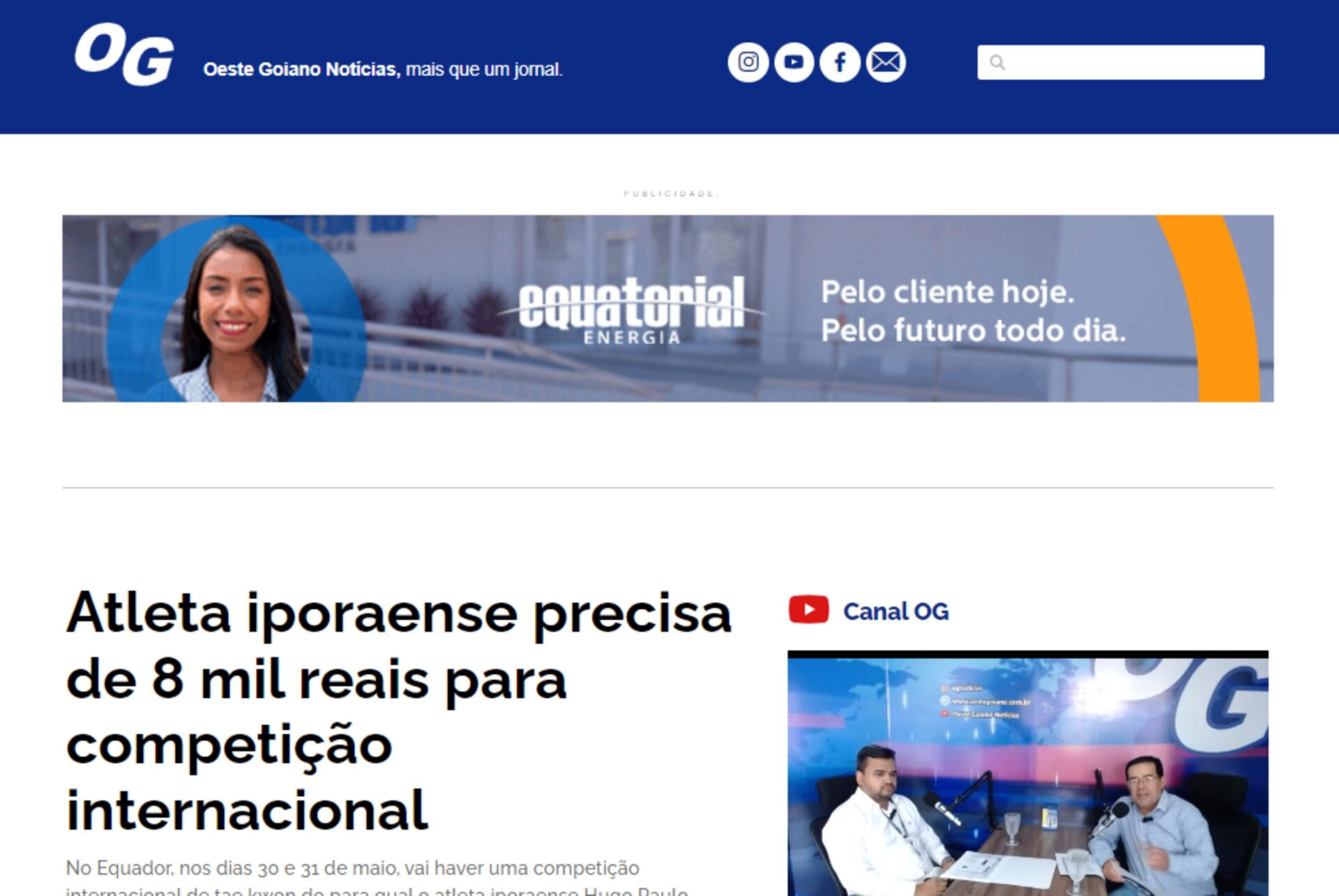 Oeste Goiano foi o 16º site de Goiás mais acessado no mês de abril